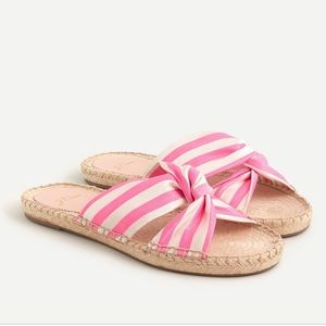 J. Crew Twisted Espadrille Sandals Awning Stripe